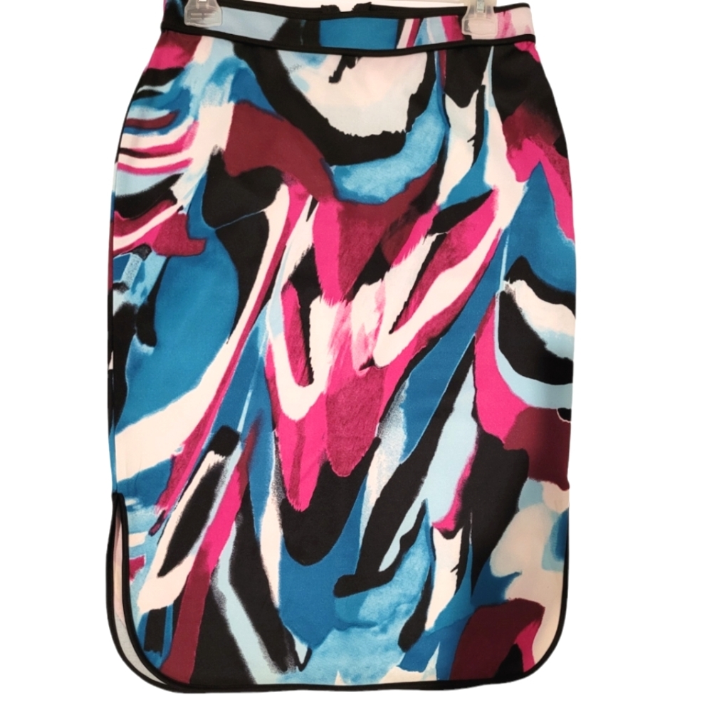 Bisou-Bisou Multi-Color Knee Length Skirt Size-Small